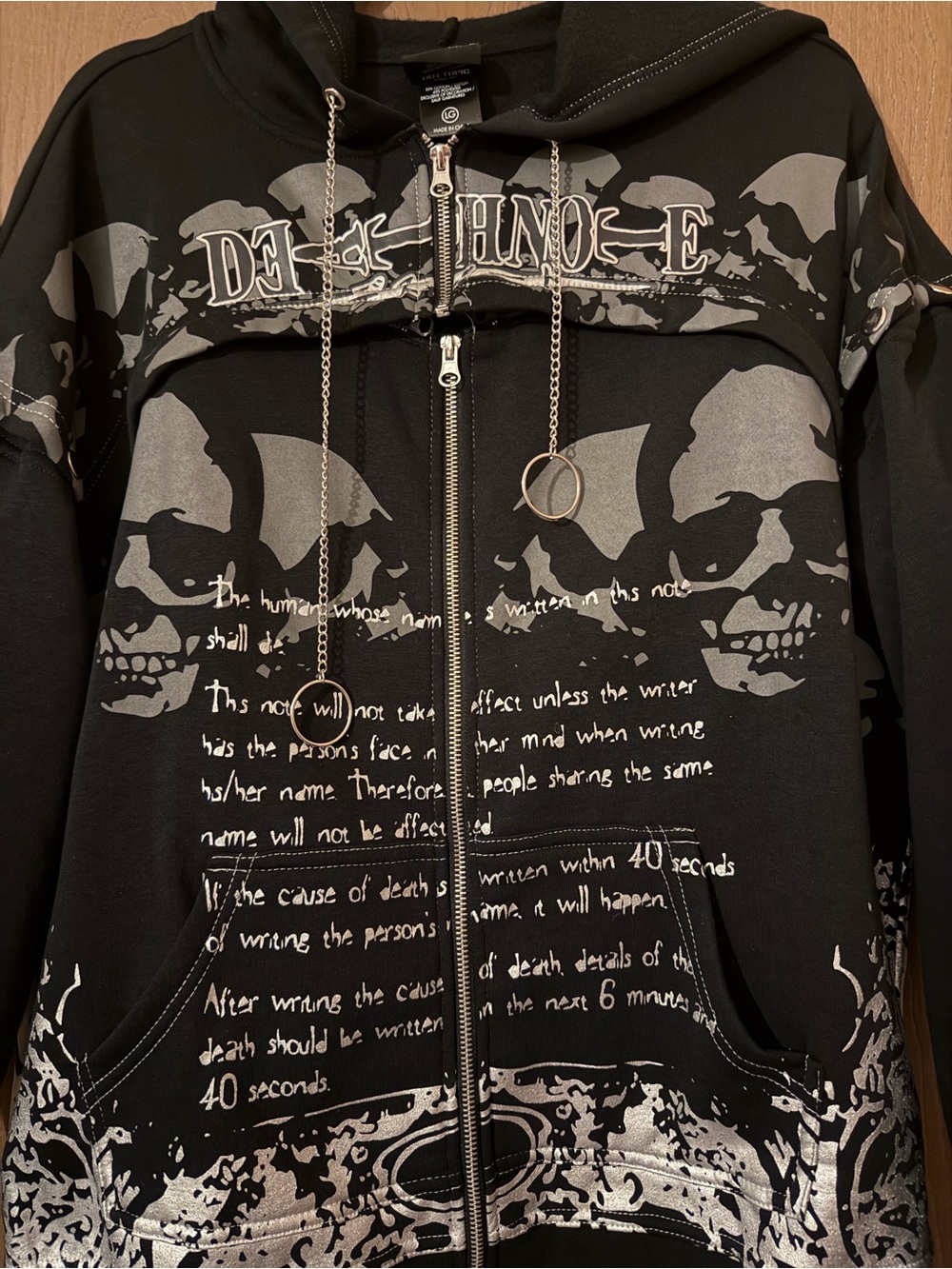 Death Note Multi-Convertible Girls Hoodie - Picture 9 of 15